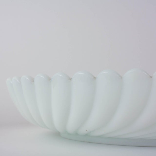 White Opaline Glass Bowl from Ivima, 1940s For Sale - Image 17 of 18