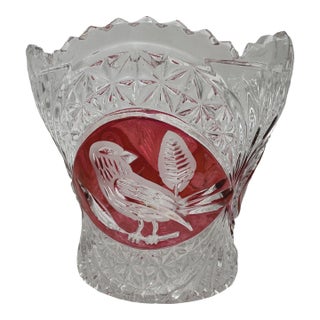 Byrdes Collection Jam/Jelly Jar Base by Hofbauer 24% Lead Crystal For Sale