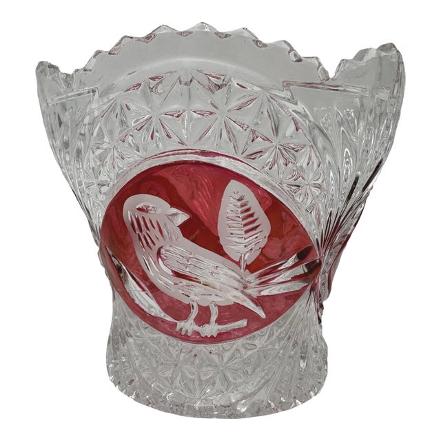 Byrdes Collection Jam/Jelly Jar Base by Hofbauer 24% Lead Crystal For Sale