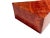 Aldo Tura Red Lacquered Triangular Goatskin Coffee Table, Italy 1960 For Sale - Image 4 of 6