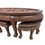 Mid-20th Century Chinese Massive Oval Carved Coffee Table With 6 Nesting Stools For Sale In Los Angeles - Image 6 of 12