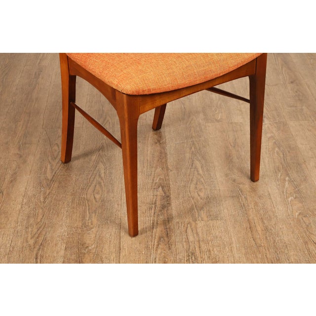 Lane Rhythm Mid Century Modern Set Of Six Walnut Dining Chairs For Sale - Image 10 of 18