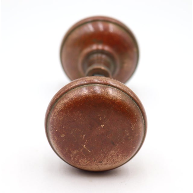 Metal Vintage Classic Style Brass Passage Door Knob Set For Sale - Image 7 of 12