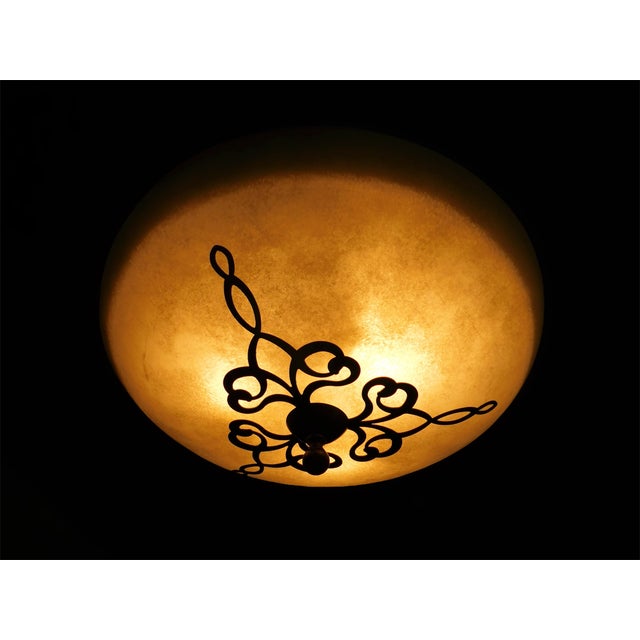 1980s Satin Murano Flush Mount For Sale - Image 6 of 12