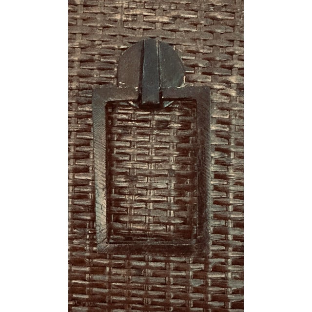 Wood Vintage Boho Burnt Bamboo Lamp For Sale - Image 7 of 9