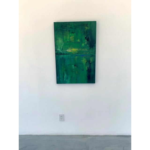 "Fall Into Place 1" Contemporary Original Abstract Painting by Nina Weintraub For Sale - Image 9 of 10