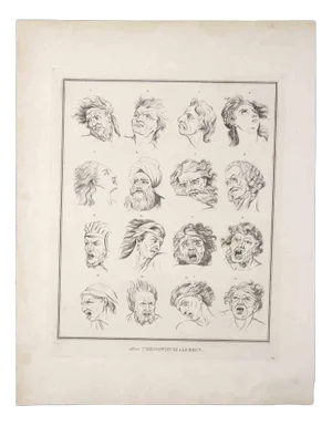 Thomas Holloway, Portrait of Men and Women, Original Etching, 1810