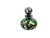 A refined example of late 19th- to early 20th-century vanity art, this decorative perfume bottle features a deep emerald-...
