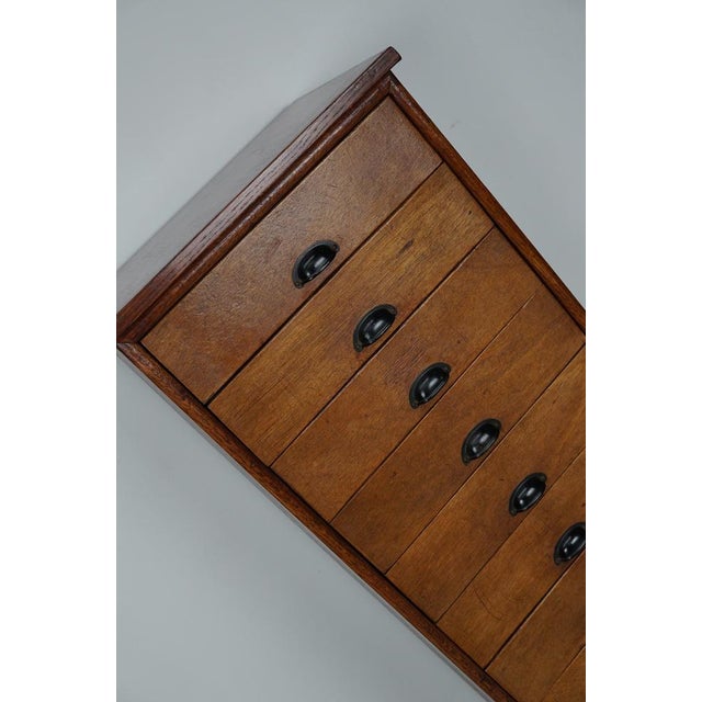 Vintage Dutch Poplar Apothecary Cabinet, 1950s For Sale - Image 4 of 13