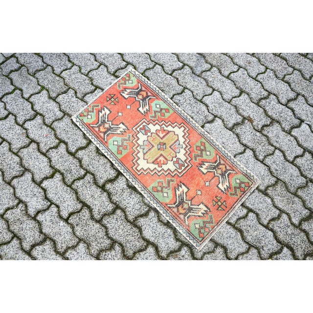 Tribal 1960s Vintage Wool Small Rug For Sale - Image 3 of 6