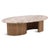 This coffee table brings sculptural warmth and natural texture to the living space with a softly rounded Tendu marble top...