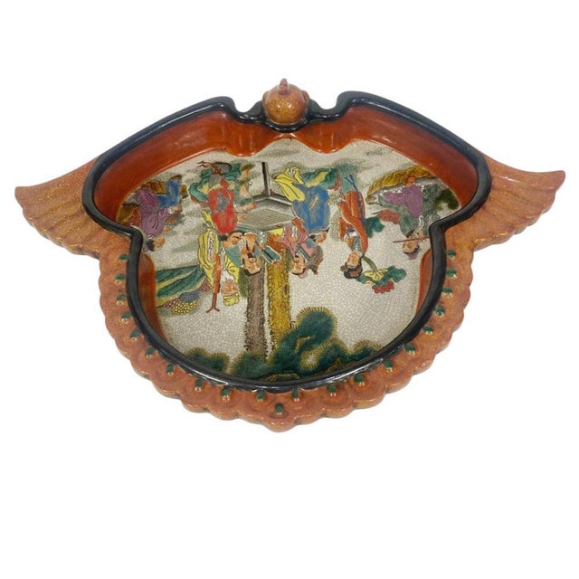 Meiji Japanese Satsuma Porcelain Dish in Ceramic For Sale - Image 11 of 13