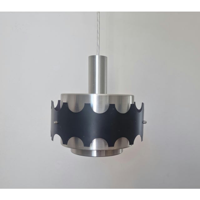 Metal Mid-Century Pendant, Denmark, 1970s For Sale - Image 7 of 15