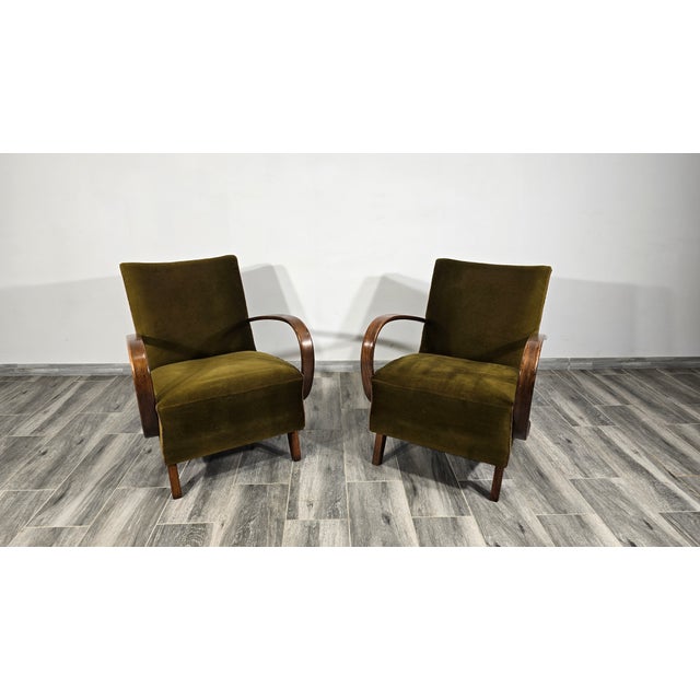 Vintage Armchairs from Jindrich Halabala, 1940s, Set of 2, in Good conditions. Designed 1920 to 1949 I have official proof...