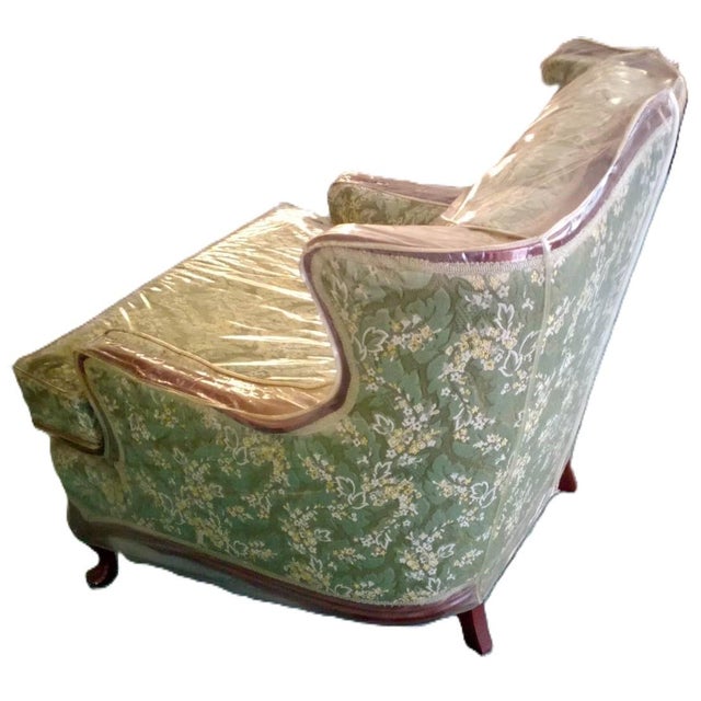 French Provincial French-Provincial Wingback Armchair (Matches Couch) For Sale - Image 3 of 6