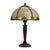 Bradley Hubbard 1920s Arts & Crafts Era Bradley & Hubbard Style 6-Panel Slag Glass Lamp For Sale - Image 4 of 14