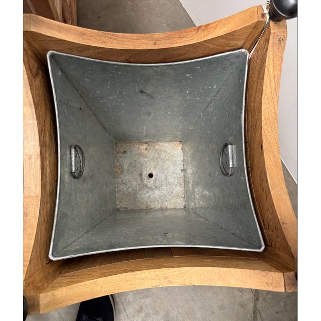 Pair of Tuxedo Wooden Planters For Sale - Image 4 of 5