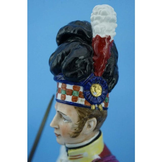 19th Century Porcelain Napoleonic Soldier Figurine from Capodimonte Manufacture, 1800s For Sale - Image 15 of 18