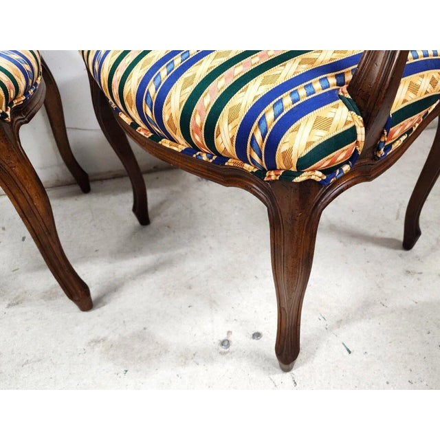 French Provincial Dining Chairs Vintage Set of 6 For Sale - Image 10 of 12