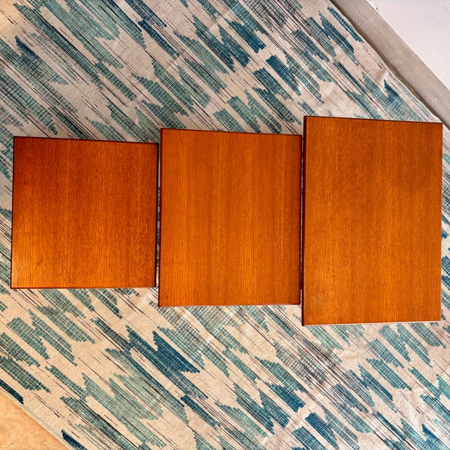 Wood 1970s Mid-Century G Plan Teak Nesting Tables – Set of 3 For Sale - Image 7 of 9