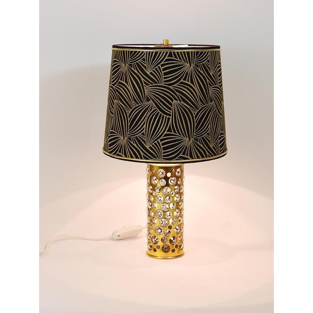 Mid-Century Modern Mid-Century Brass Tube Bubble Glass Table Lamp from Rupert Nikoll, Austria, 1950s For Sale - Image 3 of 18
