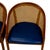 1970s Set of 4 Bent Oak & Cane Tub Chairs on Casters W/ Royal Blue Cushions in the Manner of Ward Bennett For Sale - Image 10 of 18