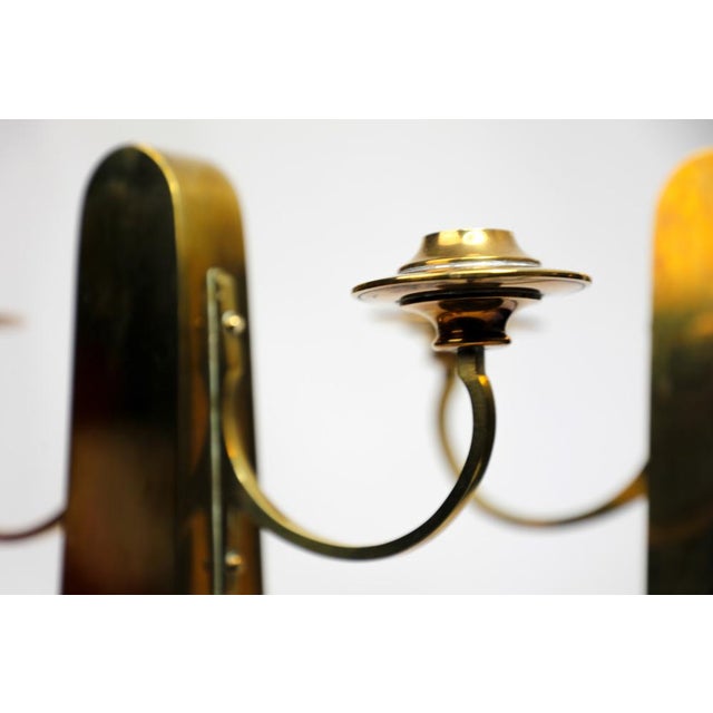 Antique Art Nouveau Brass Candleholders, 1890s, Set of 2 For Sale - Image 5 of 15
