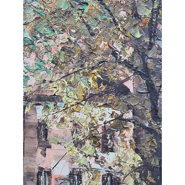 Post Impressionist Sunset in Paris, Basilica of the Sacred Heart of Montmartre, 1960s, Oil on Canvas For Sale - Image 10 of 12