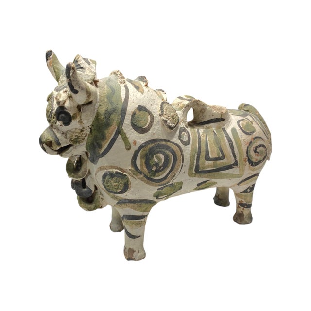 Vintage Torito De Pucará Peruvian Bull Sculpture Ceramic Folk Art Andes Decor For Sale - Image 11 of 18