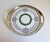 Antique Secessionist serving tray crafted with a glazed porcelain insert and a polished nickel rim with two integrated...