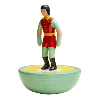 Subbuteo Ornament Sculpture in Double-Mould Ceramic from Artigianato Italiano For Sale