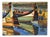 Aveiro Moliceiros, Boats, Portugal, 2002, Oil on Canvas For Sale