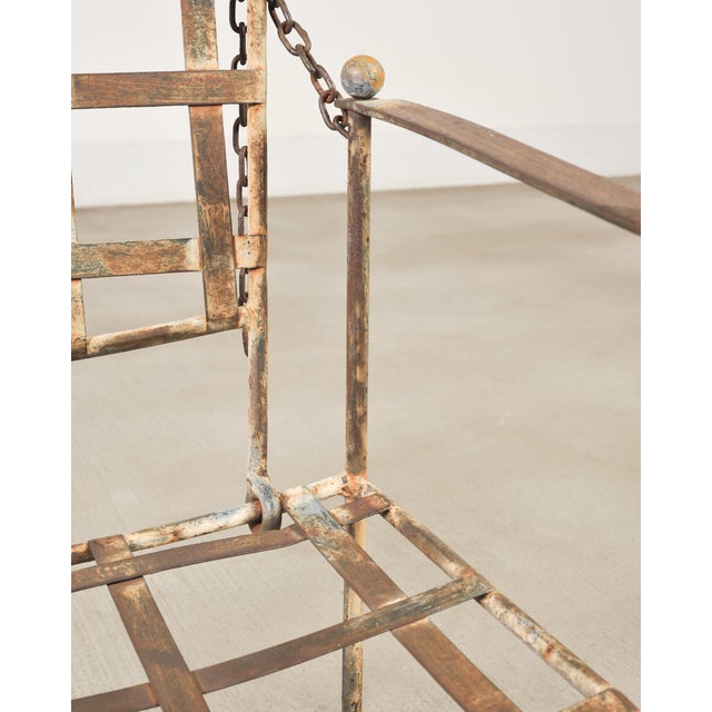 Mario Papperzini Amalfi Iron Garden Lounge Chair + Ottoman For Sale - Image 15 of 18