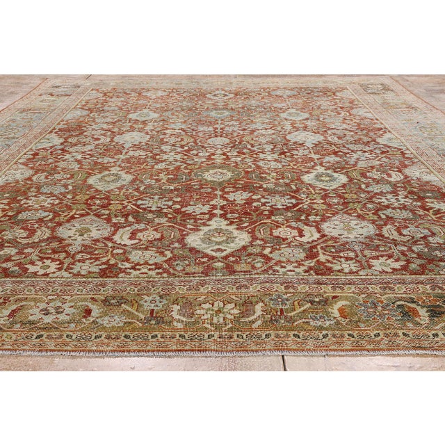 Early 20th Century Antique Persian Mahal Rug, 09'00 X 12'05 For Sale - Image 9 of 10