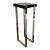 Modern Black Wood and Stainless Steel Pedestal For Sale