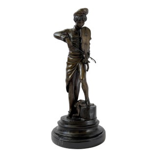 Bronze Sculpture of Violinist – 21" For Sale