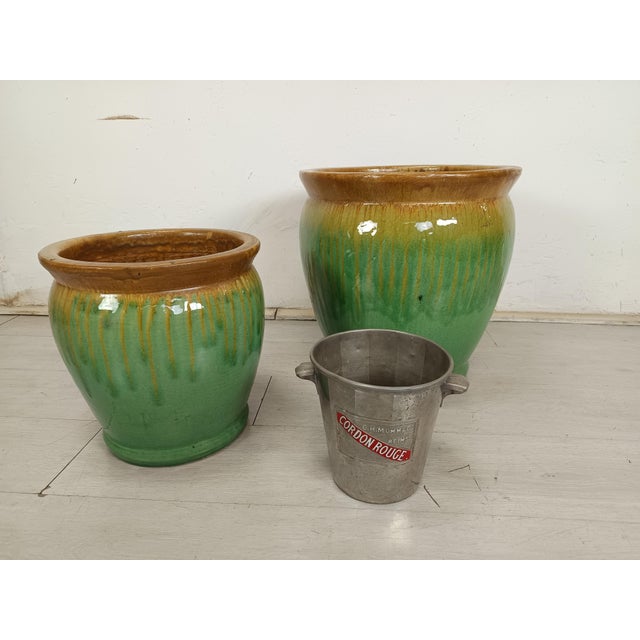 Vintage Ceramic Plant Pot Set, 1960s, Set of 2 For Sale - Image 4 of 12