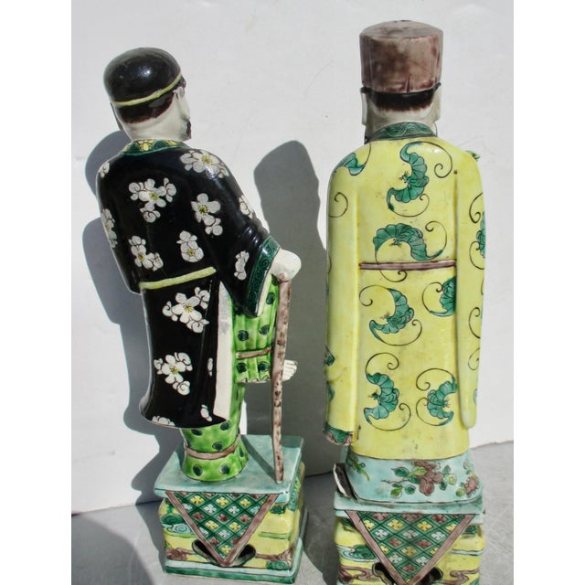 Kang Xi Sancai Porcelain Figures -a Pair of 2 For Sale - Image 10 of 14