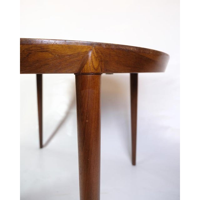 Severin Hansen Round Teak Dining Table with Extension Leaves by Severin Hansen, 1960s For Sale - Image 4 of 16