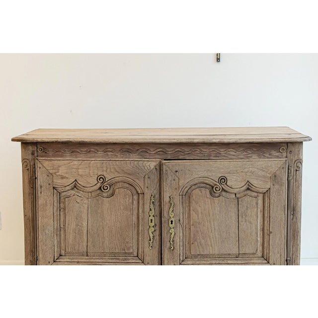 19th Century Bleached Oak Louis XV Buffet Enfilade For Sale - Image 4 of 8