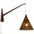 Brown Teak Sisal and Brass Arc Swing Wall Lamps attributed to Temde, Switzerland, 1960s, Set of 2 For Sale - Image 8 of 18