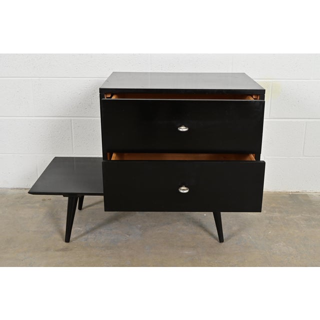 Black Paul McCobb Planner Group Two-Piece Modular Chest of Drawers on Bench, 1950s For Sale - Image 8 of 18