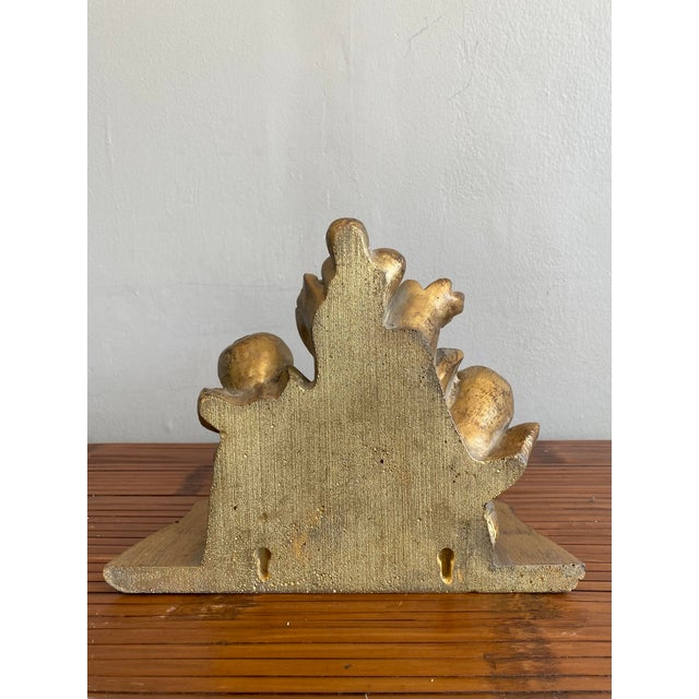 Plastic Mid 20th Century Boho Italian Bookend Floral Bracket For Sale - Image 7 of 7