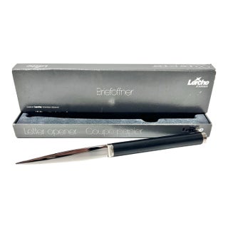 1980s Lerche Solingen Germany Stainless Steel Letter Opener With Original Box – Desk Accessory For Sale