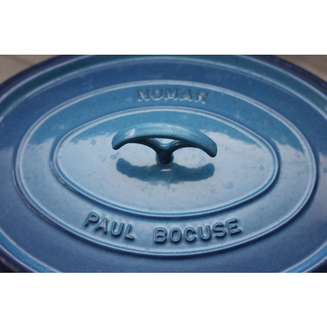 Blue Cast Iron Enamelled Casserole by Paul Bocuse, 2000s For Sale - Image 7 of 18