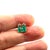 Traditional Natural Emerald Diamond Stud Earrings 14k Yellow Gold 1.59 TCW Certified For Sale - Image 3 of 12