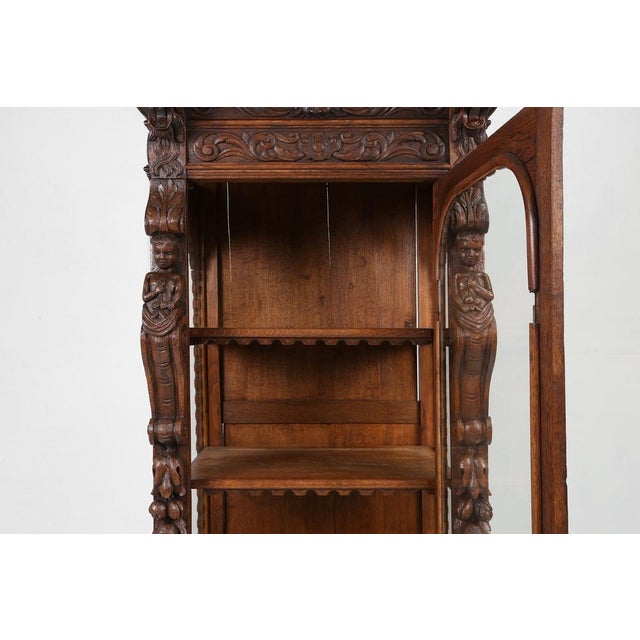 Baroque Style Display Case in Oak, Belgium, 1950s For Sale - Image 6 of 18