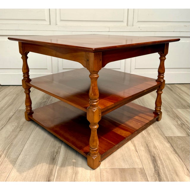 1960s Vintage Leopold Stickley Three-Tier Library & Display Side Table For Sale - Image 5 of 15