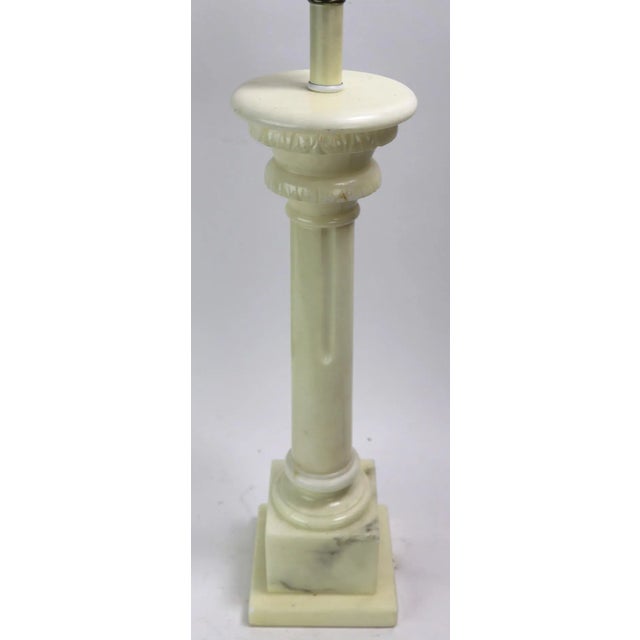 Stone Classical Marble Column Table Lamp For Sale - Image 7 of 12
