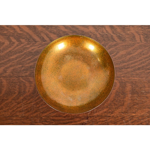 Tiffany Studios Jade Snow Wong Mid-Century Modern Copper Enamel Bowl, Circa 1950s For Sale - Image 4 of 9